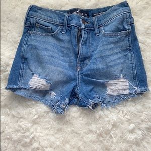 jean shorts.
